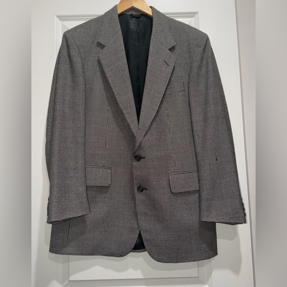 Hildreth & Herricks 100% Wool Large Blazer Women’s Houndstooth SportsJacket READ